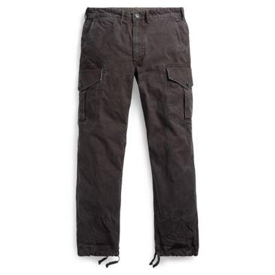 Ralph Lauren Cotton Poplin Cargo Pant Boot Black