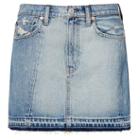 Ralph Lauren Denim & Supply Frayed Denim Skirt Blue