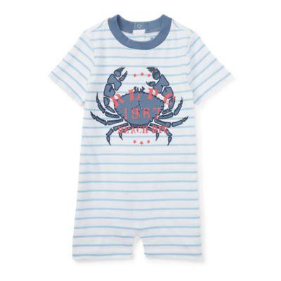 Ralph Lauren Cotton Jersey Graphic Shortall White/bluebell 18m