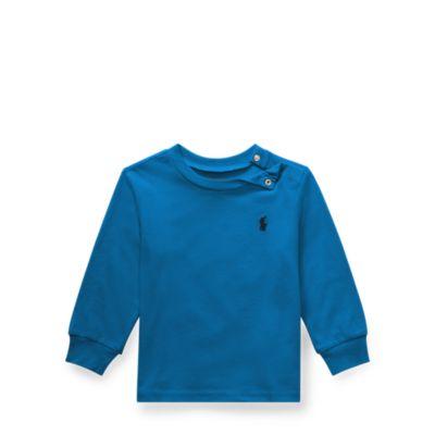 Ralph Lauren Cotton Long-sleeve T-shirt Kite Blue 6m