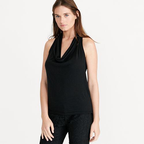 Ralph Lauren Lauren Sleeveless Cowlneck Sweater Black