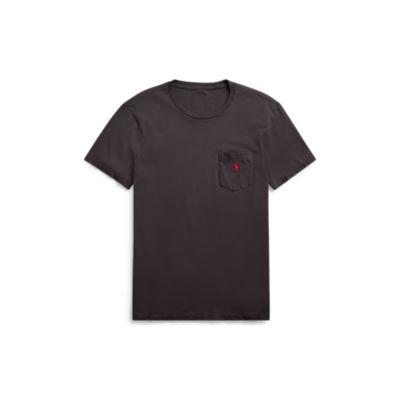 Ralph Lauren Custom Slim Fit Cotton T-shirt Black Raven