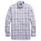 Polo Ralph Lauren Standard Fit Cotton Shirt Blue Screen/red