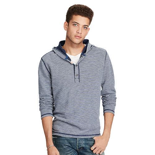 Ralph Lauren Denim & Supply Cotton-blend-terry Henley Sea Stripe Fresco