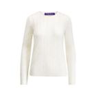 Ralph Lauren Cable-knit Cashmere Sweater Lux White
