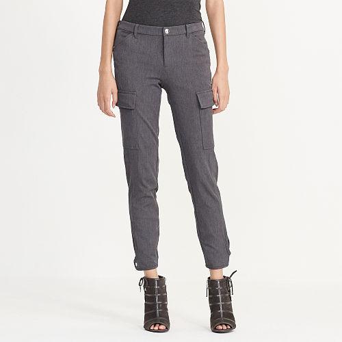 Ralph Lauren Lauren Petite Skinny Cargo Pant Grey Heather