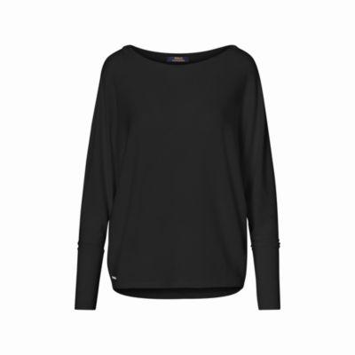 Ralph Lauren Drapey Jersey Long-sleeve Top Black