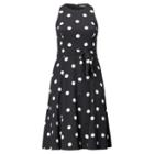 Ralph Lauren Crepe Fit-and-flare Dress Black/colonial Cream