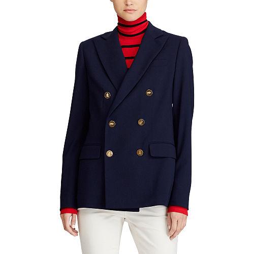 Ralph Lauren Lauren Double-breasted Wool Blazer