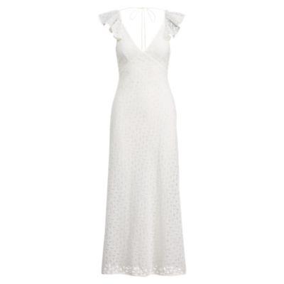 Ralph Lauren Eyelet Cotton Open-back Dress White