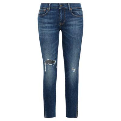 Ralph Lauren Tompkins Skinny Crop Jean Blue