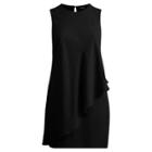 Ralph Lauren Crepe Sleeveless Shift Dress Polo Black