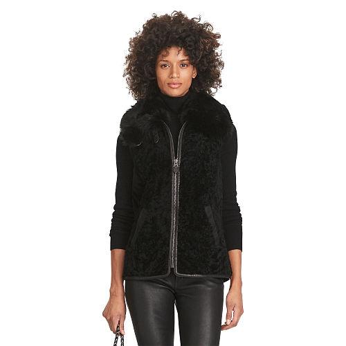 Polo Ralph Lauren Shearling Vest Polo Black