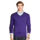 Polo Ralph Lauren Merino Wool V-neck Sweater Violet Heather