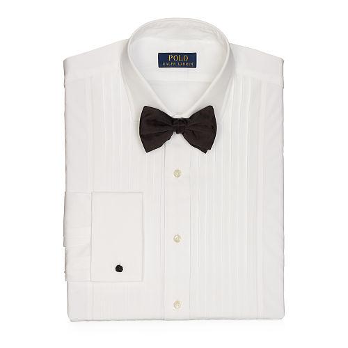 Polo Ralph Lauren Estate Pleated Tuxedo Shirt White