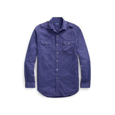 Ralph Lauren Classic Fit Twill Shirt New Classic Navy