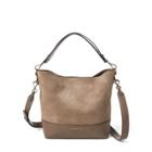 Ralph Lauren Small Suede Leather Hobo Bag Taupe