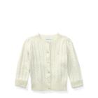 Ralph Lauren Cable-knit Cotton Cardigan White 6m
