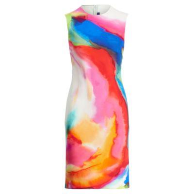 Ralph Lauren Claudette Neoprene Dress Multi