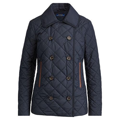 Polo Ralph Lauren Leather-trim Peacoat