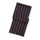 Ralph Lauren Stripe Repp Wool-cotton Scarf Polo Black