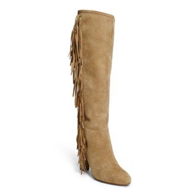 Ralph Lauren Vanida Suede Knee-high Boot Camel