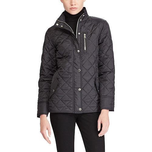 Ralph Lauren Lauren Petite Quilted Mockneck Jacket