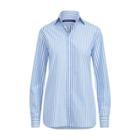 Ralph Lauren Adrien Striped Cotton Shirt White/french Blue