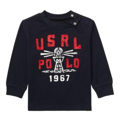 Ralph Lauren Cotton Jersey Graphic T-shirt Hunter Navy 18m