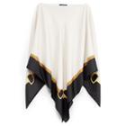 Ralph Lauren Lauren Bridle-print Twill Poncho Cream/black Border