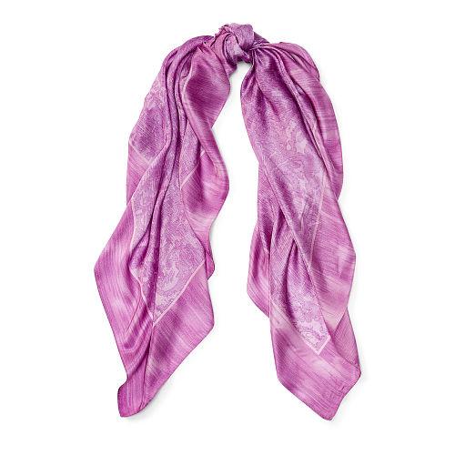 Ralph Lauren Lauren Kathleen Brocade Silk Scarf Pale Orchid