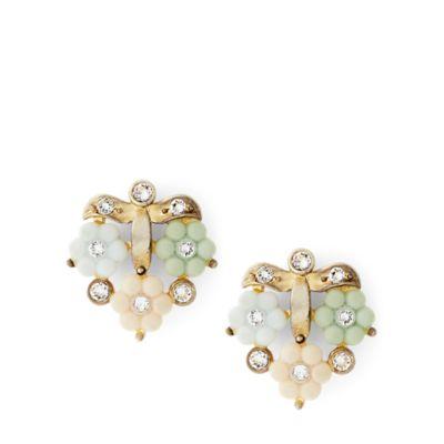 Ralph Lauren Crystal Flower Stud Earrings Gold/pastel Multi