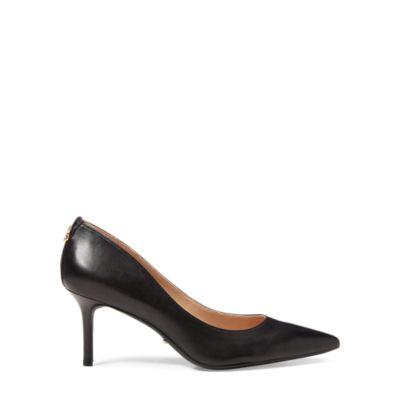 Ralph Lauren Lanette Leather Pump Black