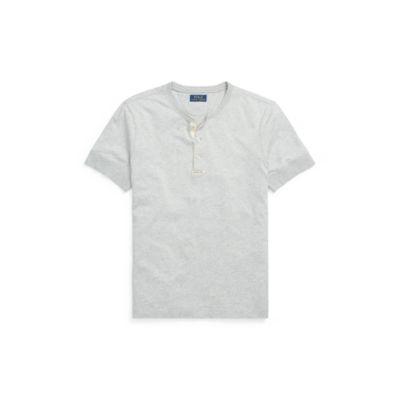 Ralph Lauren Cotton Jersey Henley Shirt Spring Heather