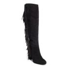 Ralph Lauren Vanida Suede Knee-high Boot Black