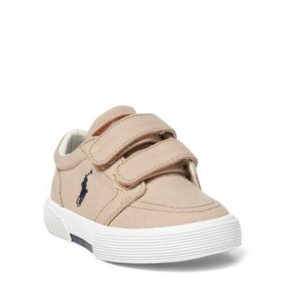 Ralph Lauren Faxon Ii Canvas Ez Sneaker Khaki Heather Canvas