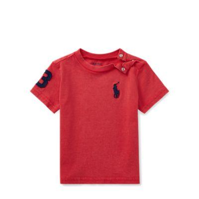 Ralph Lauren Cotton Jersey Crewneck T-shirt Deep Orangey Red 9m