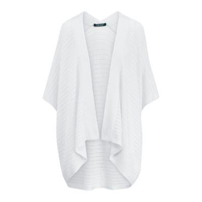 Ralph Lauren Pointelle Open-front Cardigan White