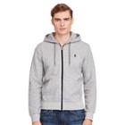 Polo Ralph Lauren Double-knit Full-zip Hoodie Salt And Pepper Heathr