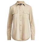 Polo Ralph Lauren Cotton Chino Military Shirt Khaki