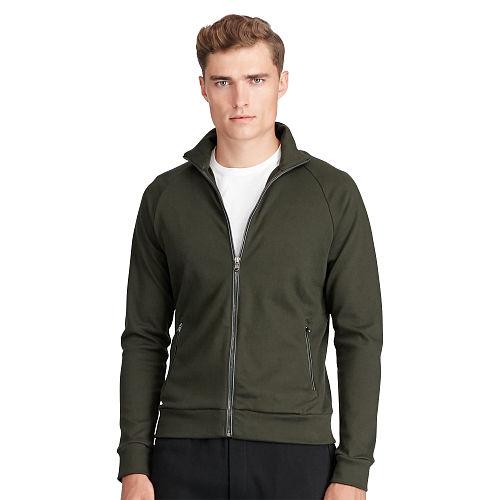 Polo Ralph Lauren Leather-trim Cotton Jacket Squadron Green