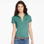 Ralph Lauren Skinny Fit Stretch Mesh Polo Nantucket Spruce