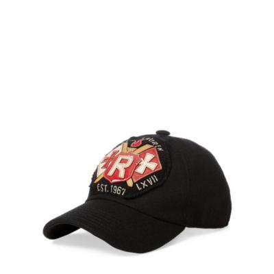 Ralph Lauren Wool Flannel Racing Cap Black