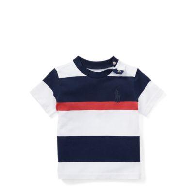 Ralph Lauren Striped Cotton Jersey T-shirt Pure White Multi 3m