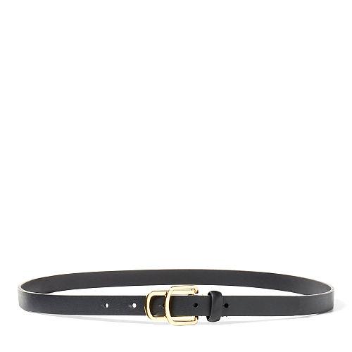 Ralph Lauren Lauren Skinny Vachetta Leather Belt Black