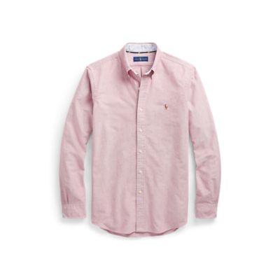 Ralph Lauren Classic Fit Oxford Shirt 2535c Crimson/white