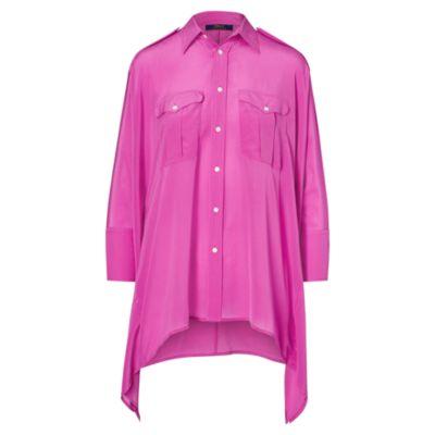 Ralph Lauren Silk Poncho Shirt Desert Magenta