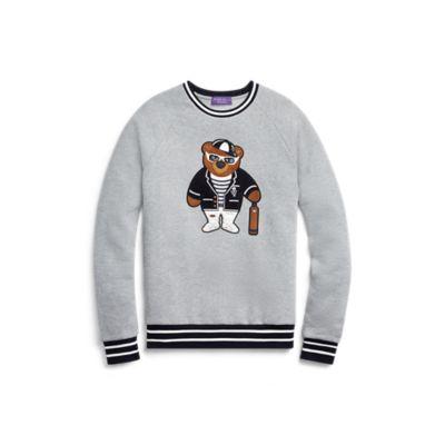 Ralph Lauren Polo Bear Fleece Sweatshirt Classic Lt Grey Heather
