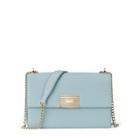 Ralph Lauren Grain Calfskin Rl Chain Bag Pale Blue