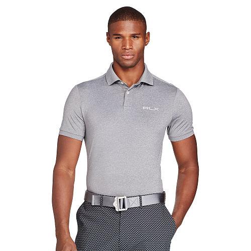 Ralph Lauren Rlx Golf Custom-fit Performance Polo Classic Grey Heather